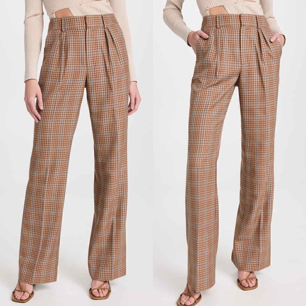 PAIGE Avedon Trousers Bronze Dust Multi Size 14 Business Casual Office
